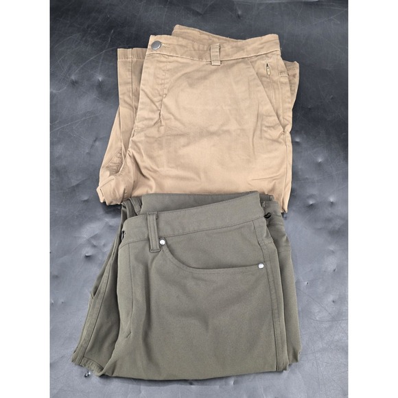 X2 Lululemon ABC Slim & Commission Classic Pants Men's Sz 32 Olive Green/ Khaki
